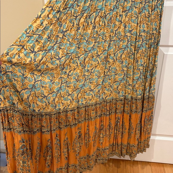 Spell& The Gypsy Floral Maxi Dress with Orange and Blue Pattern - Picture 5 of 6